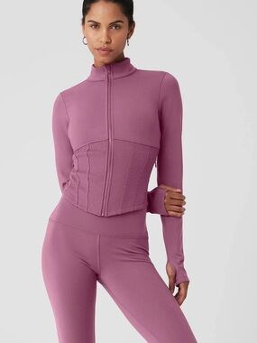 Alo Yoga Airbrush Full Zip Corset Jacket
